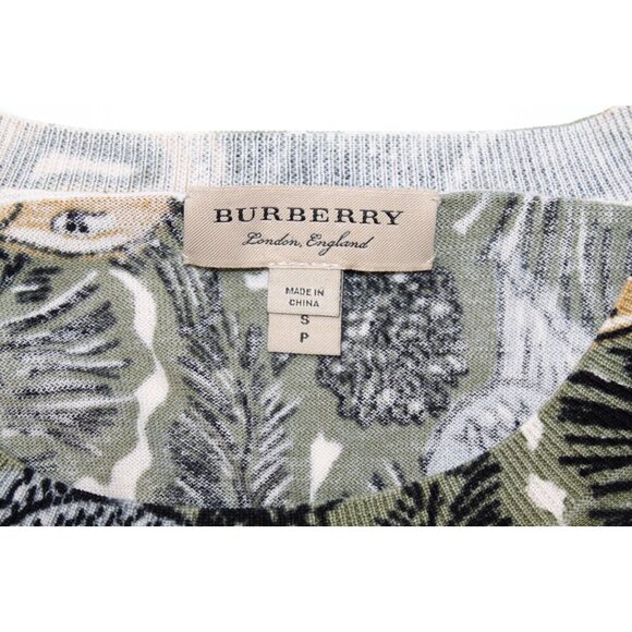 Burberry Beasts Knit Sweater Size Small Rare Print Animal Mythological Runway - Picture 3 of 9